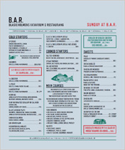 Sundays Menu
