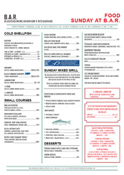 Sundays Menu