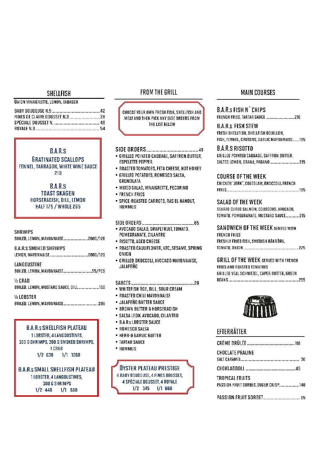 Lunch menu w.11
