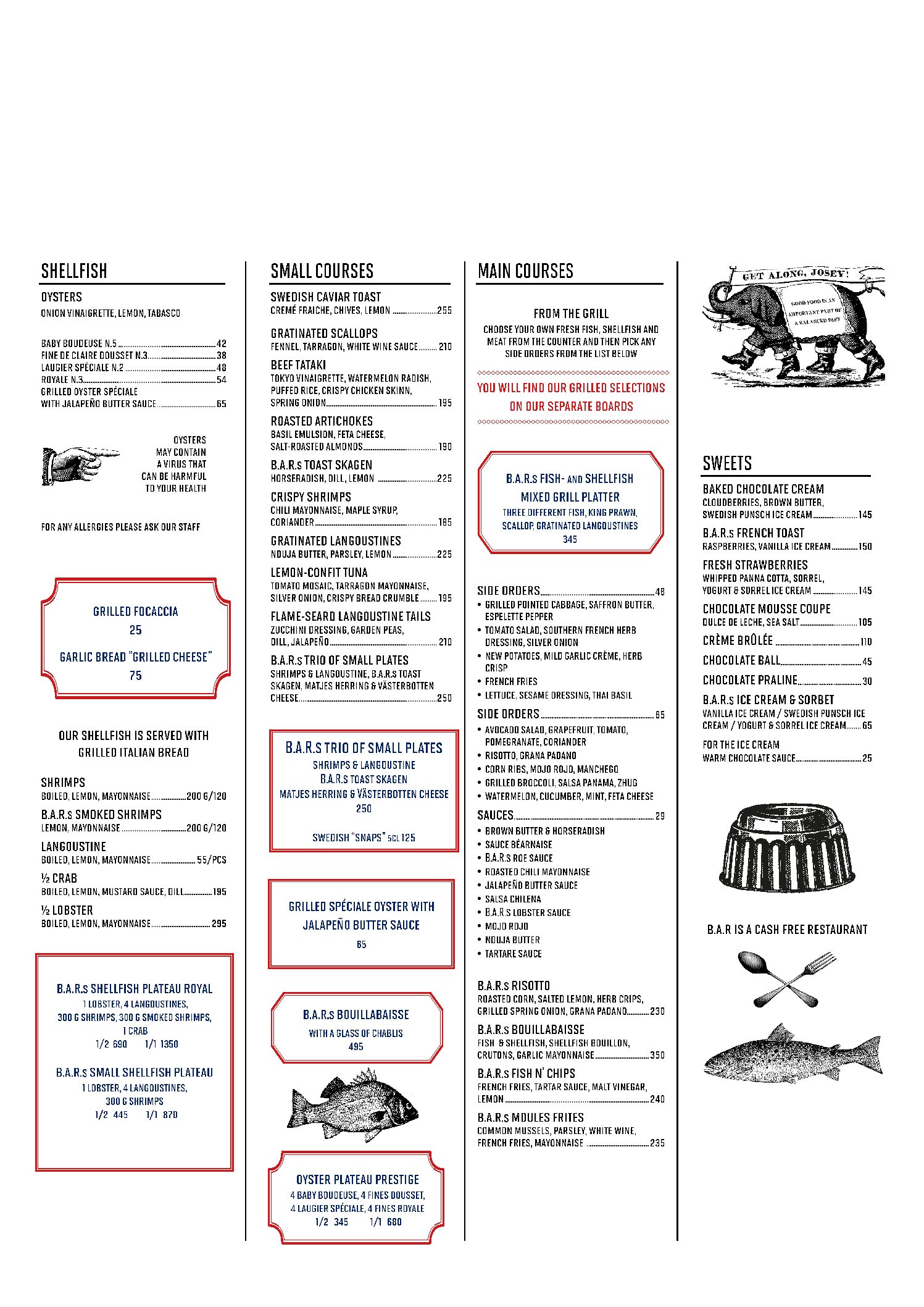 Menu B.A.R