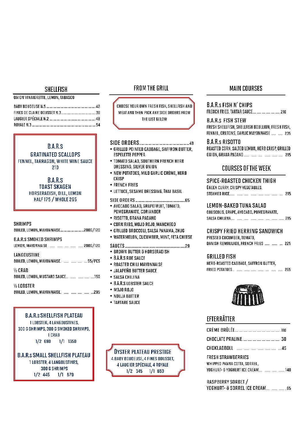 Lunch menu w34