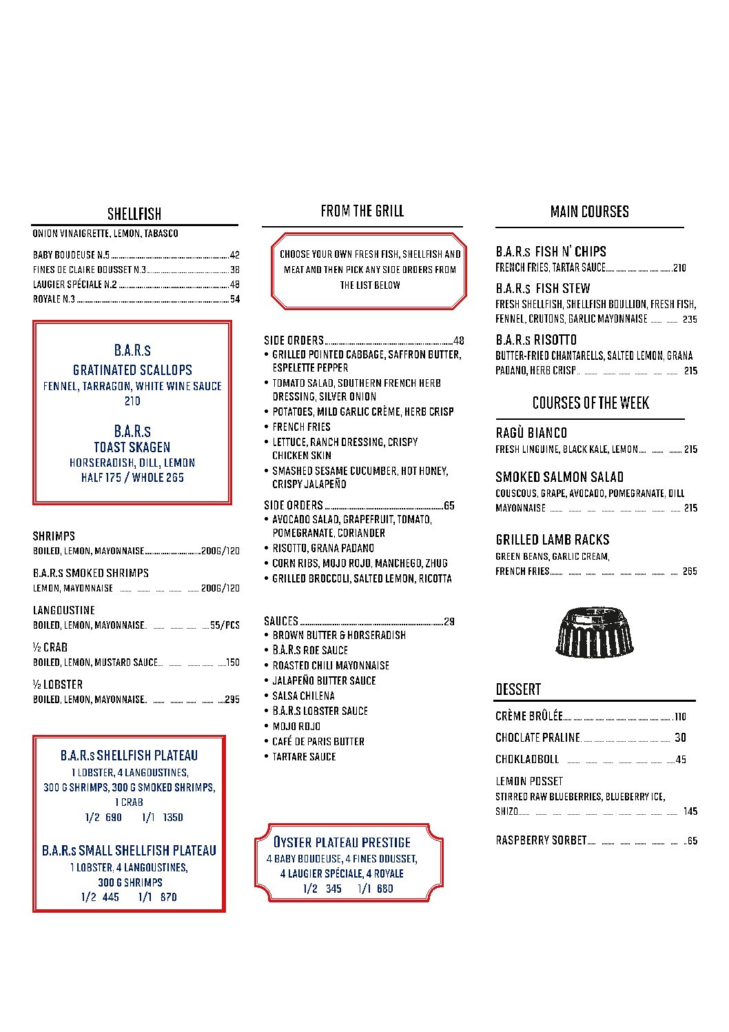 Lunch menu w.38