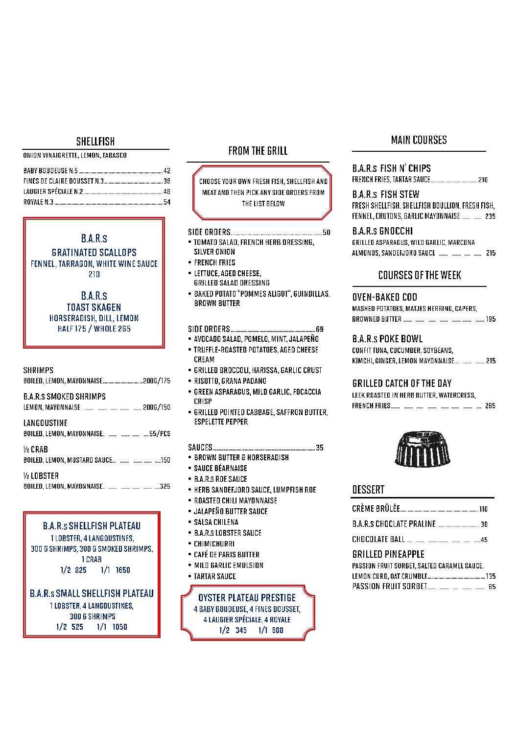 Lunch menu w.21