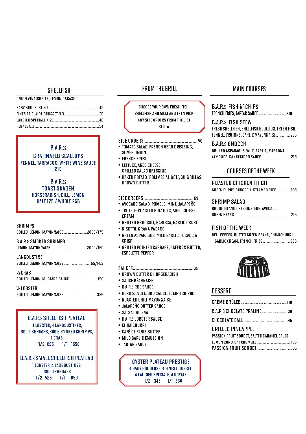 Lunch menu w.27