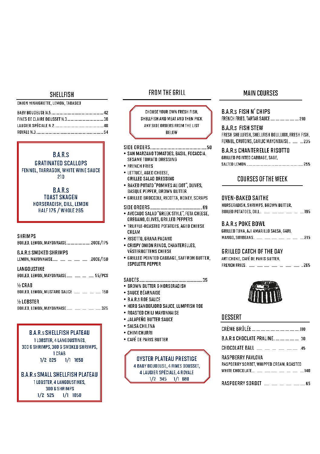Lunch menu w.36